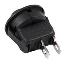 5Pcs SPST Black Button On/Off Round Rocker Switch AC 6A/250V 10A/125V
