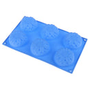 6 Cavity Flower Shaped Silicone DIY Handmade Soap Candle Cake Mold SuppliesBX