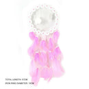 LED Flower Cloud Feather Dreamcatcher String Light Decorative Lamp (Pink) A