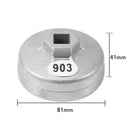 4PCS 903 Car Flute Aluminum Oil Filter Wrench Socket Remover Kit For Hon MDJ