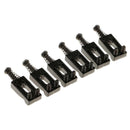 Set of 6 Vibrato Bridge Saddles for Electric Guitar Instrument Accs - Black