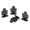 4pcs Metal Practice Silhouette Shooting Aim Target Mini Plinking Targets