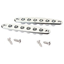 2pcs Guitar String Mounting Ferrules Bushings Metal Chrome Bass Guitar Parts