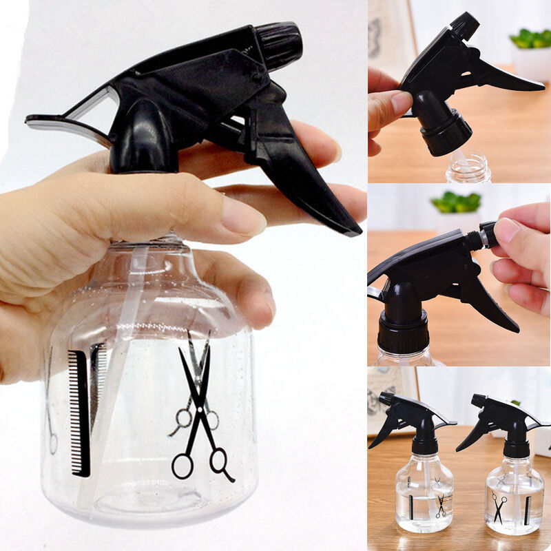 Empty Clear Plic Spray Atomiser Bottle Pump Trigger Water Hair Salon_,