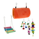 5pcs Bird Toys Hammock Rattan Balls Bells Perches Swing for Cage Decoration
