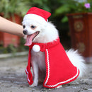 Christmas Dog Cloak Hat Set Pet Dog Coat Cape Dog Clothes Puppy ApparelB Ew