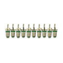 10pcs/set A/C Valve Cores Green Auto Automobile Air Conditioning Valve for R134a