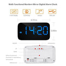 Alarm Clock, Digital Alarm Clock With Voice Control And Big Snooze, Led Clo W5E4