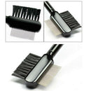 1pc Steel Eyebrow Eyelash Dual-Comb Extension Brush Metal Comb Makeup Tool  OZ