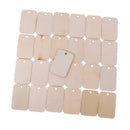 100 Piece Natural Rectangle Blank Wooden Gift Tags Wood Hanging Label Plaque