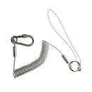 1.5m Retractable Fishing Lanyard Steel Coil Cord Plier Tool Tether Carabiner