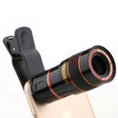 8x Optical Zoom Clip on Camera Lens Phone Telescope For Universal Cell Phone LJ