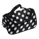 Black Zipper Bag Cosmetic Toiletry Bag Makeup bag Handbag with Points patte
