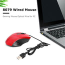 8079 USB 2.0 Pro Wired Mouse 1200DPI 3 Buttons Optical Gaming Mouse Mice