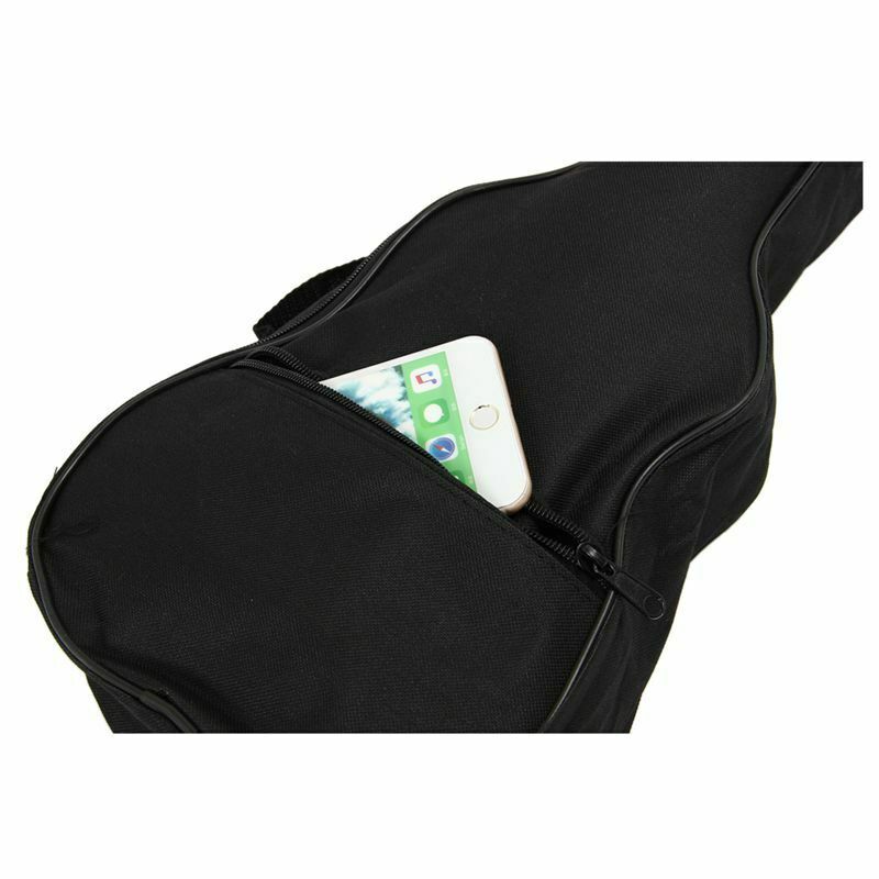 Ukulele Soft Comfortable Shoulder Back Carry Case Bag With Straps Black For