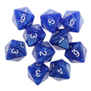 10pcs 8 Sided Dice D8 Polyhedral Dice for  Dice Blue