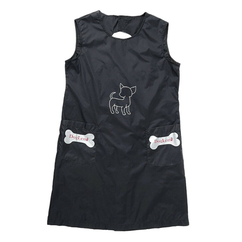 2x Waterproof Sleeveless Pet Grooming Apron Lovely Pet Shop Workwear Smock M