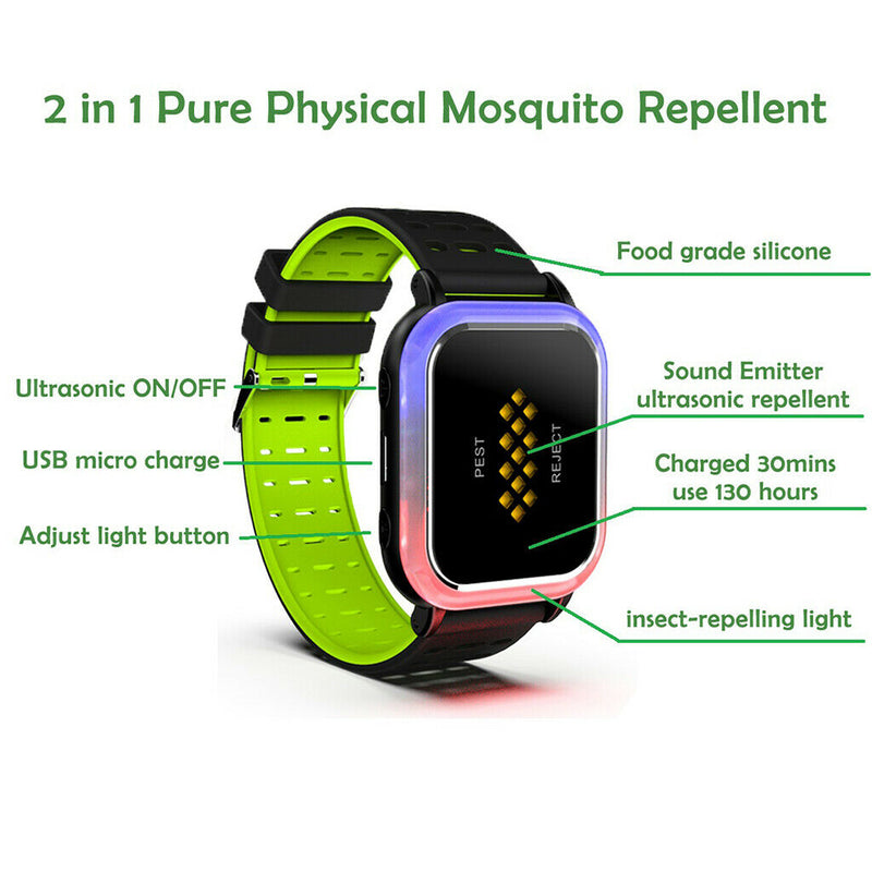 Ultrasonic Mosquito  Wristbands Non-Toxic Insect  Wristbands