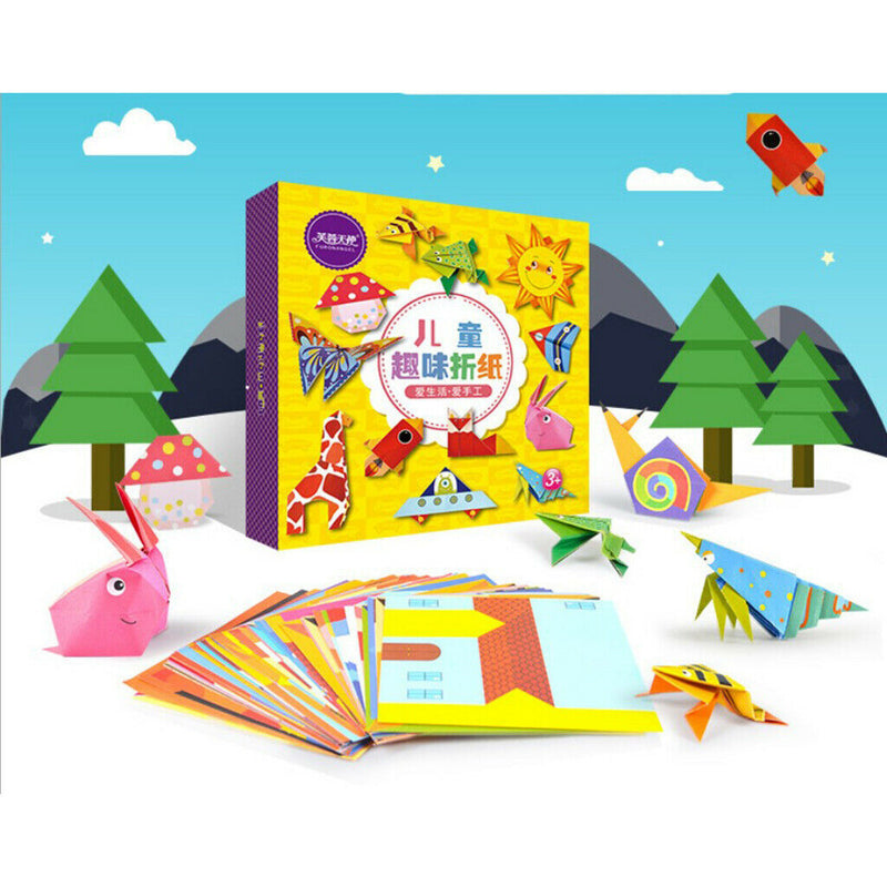 Origami Kit with 54 Pattern 108 Pieces Origami Folding Papers And Origami Book