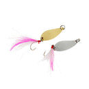 Spoon Baits Hard Fishing Baits Metal Bionic Baits with Single Hook Feather