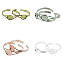 8 Pieces Brass Wristband Fashionable Adjustable Valentine's Gift