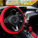 3Pcs/Sets Breathable Soft Car Steering Wheel Cover Hand Brake Stop Lever -OZ
