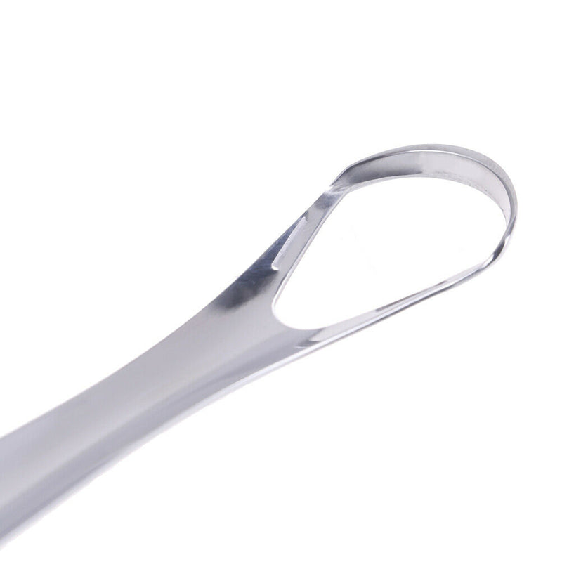 1X Tongue Scraper Reusable Stainless Steel Oral Fresher Cleaner Brush for K 3c