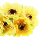 Artificial 60-Head Sunflower Silk Flower Bouquet Wedding Decor Dark Yellow