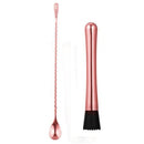 Cocktail Muddler and Mixing Spoon Set Stainless Steel: 8inch Drink Muddler  J6T5