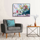 Painting By Numbers Kit DIY Flowers Hand Painted Canvas Oil Art Picture