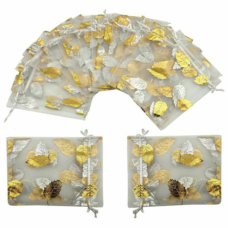 100pcs Sheer Organza Favor Bags 13x18cm For Wedding Bags Samples Display Dr W8B6