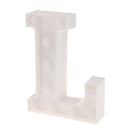 White Large Plastic Marquee Freestanding Alphabet LED Light UP Letters L