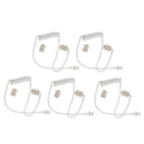 5 Pack Clear Replacement Coil Audio Tube for Two-Way Radio Audio Headset