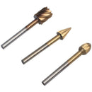 10pcs HSS Titanium Routing Rotary Milling Rotary File Cutter Wood Carving T B6I4