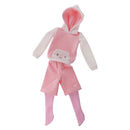 Cat Ear Hoodie Top Pants Stockings Outfit For 1/4 BJD SD MSD Pink