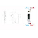 Single Phase Energy Meter LCD Backlight Display AC220V 50Hz Din Rail Wattme Q5L5