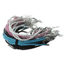 50 BRACELETS BRACELETS LEATHER ASSORTED COLORS 3mm