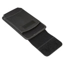 For 5.5 Inch Phone Belt Bag Black Flip Holder Pouch Universal w/ Carabiner Hook