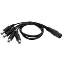 1 Female To 4 Male Power Supply Split Cable Converter DC 12V For CCTV Camera DVR