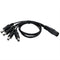 1 Female To 4 Male Power Supply Split Cable Converter DC 12V For CCTV Camera DVR