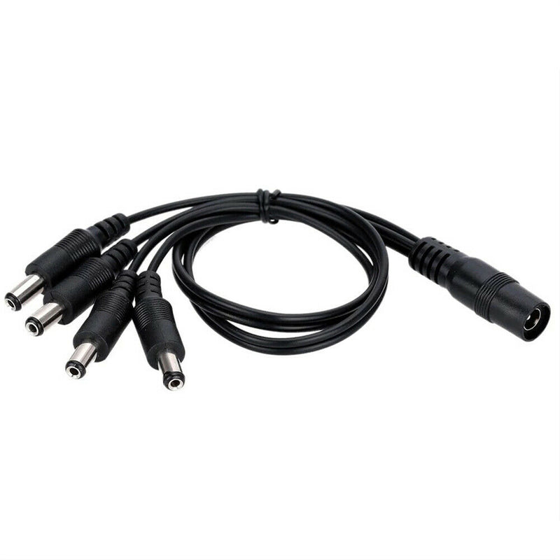 1 Female To 4 Male Power Supply Split Cable Converter DC 12V For CCTV Camera DVR