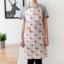 Unisex Exotic Flamingo Kitchen`Apron Room Barbecue Restaurant Pocket Halterneck`