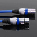 5.9ft DMX Stage DJ Cable  XLR 3Pin Male to Female Connector Wire (Blue)