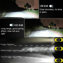 DC9v-32V 80W 12000LM H7 Waterproof Car LED Headlight Kit  Bulbs 6500K Whi ZJC