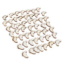50Pcs DIY Wooden Foot Shaped Natural Wood Decoration Hand-made Graffiti Chips BX