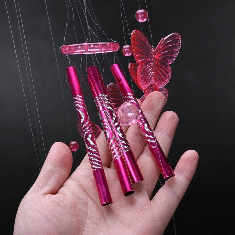 Wind chime sound tubes Butterfly Feng Shui windchimes House Decoration, Pin