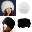 2 Pieces Women Cossack Hats Faux Fur Caps Luxury Premium Winter Russian Hat