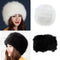 2 Pieces Women Cossack Hats Faux Fur Caps Luxury Premium Winter Russian Hat