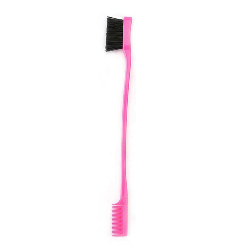 Double Side Hair Edge Brushes Hair Comb Beauty Hairdressing Tools (Pink)