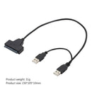 SATA 7+15 Pin 22Pin to USB 2.0 Cable Adapter for 2.5 inch Laptop HDD SSD A